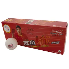 Мяч для настольного тенниса DOUBLE FISH 3*** , профессиональный. ITTF Approved, 10шт.
