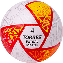 Мяч футзальный TORRES Futsal Match, р.4, Синт. кожа (полиуретан)