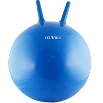 Мяч-попрыгун"TORRES", арт.AL100455, с ручками, диам. 55 см, мяч для тренировок, эласт. ПВХ, макс. нагрузка до 200 кг, для люб. пов-тей, в комплекте с насосом, синий