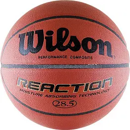 Мяч баск. "WILSON Reaction"  арт.B1238X, р.6, синт. PU, бутиловая камера, коричневый
