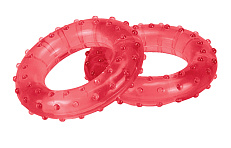 Эспандер кистевой "TORRES с массажным эффектом" арт.PL0002, компл. из 2 шт, диам. 7 см,гипоаллергенная резина, красный