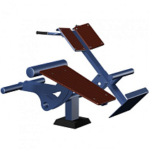 Уличный тренажер сдвоенный для разгибательных мышц спины и больших ягодичных мышц вар.1