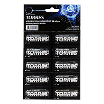 Иглы для насоса "TORRES", арт.SS5023, уп. 10 шт, диаметр резьбы 7 мм, внутр. диаметр 5 мм, блистер, сталь