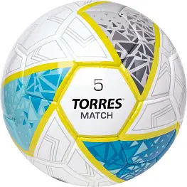 Мяч футбольный Torres Match р.5 Синт. кожа (полиуретан) 