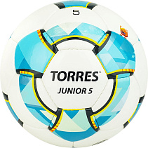 Мяч футбольный TORRES Junior-5 , р.5, вес 390-410 г,глянц.ПУ