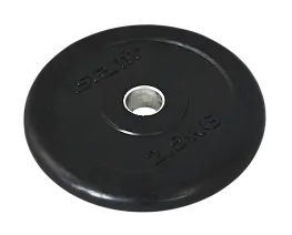 Диск обрезиненный STARFIT BB-202  2,5 кг, d=26 мм, стальная втулка, черный