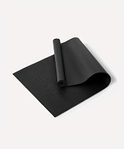 Коврик для йоги и фитнеса FM-101, PVC, 183x61x0,3 см, черный