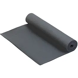 Коврик для фитнеса и йоги Larsen PVC р173х61х0,4см темно-серый