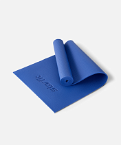 Коврик для йоги и фитнеса FM-101, PVC, 183x61x0,8 см, темно-синий