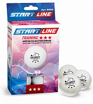 Мяч для настольного тенниса Start Line Training 3* (белый), 1шт