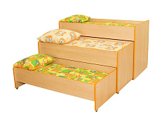 Кровать трехуровневая  раздвижная детская                       (спальное место: 1 ур.-1400х600, 2 ур.-1450х600,             
3 ур-1490х620)
