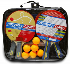 Набор для настольного тенниса (4 ракетки Level 200, 6 мяча Club, упаковано в сумку)
